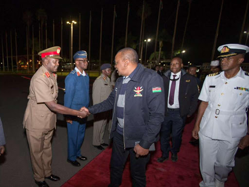 President Uhuru Kenyatta Jets out of the country