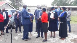 Education CS Prof George Magoha and his team at a past event. 