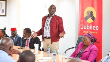 DP William Ruto with Jubilee MPs at an event. [Source: Courtesy]
