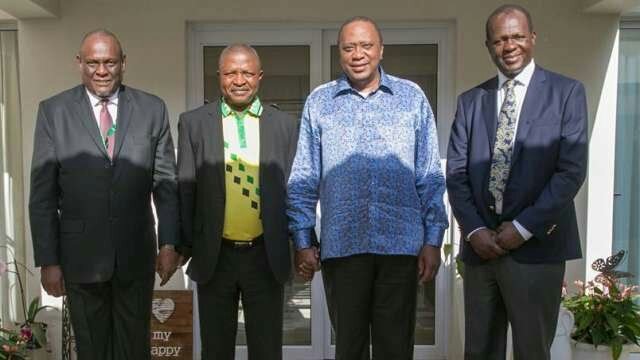 President Uhuru Kenyatta and other leaders. [Photo: Courtesy]