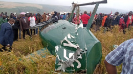 Chopper carrying governor crashes