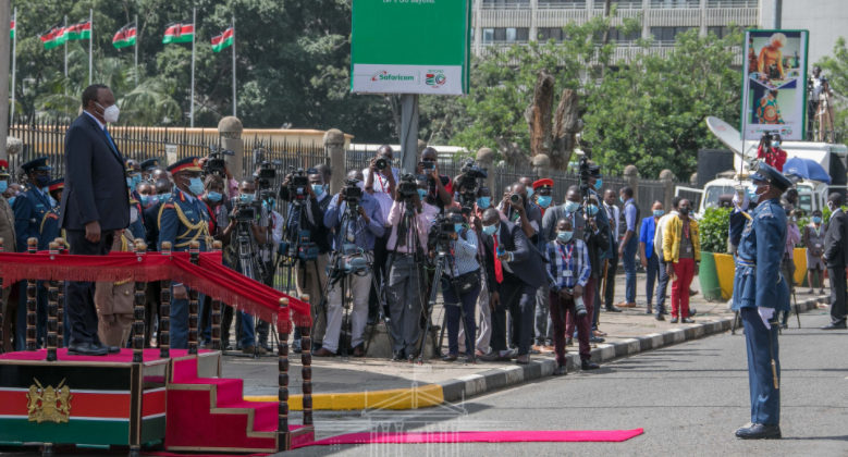 President Uhuru Kenyatta at Parliament Buildings