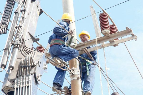 Kenya Power officers at work.