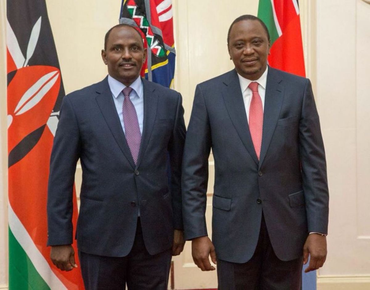 President Uhuru Kenyatta with CS Ukur Yatani