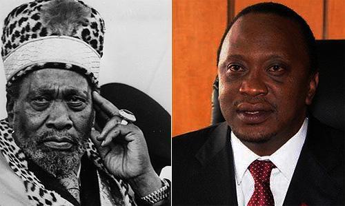 President Uhuru Kenyatta and his father Mzee Jomo Kenyatta 