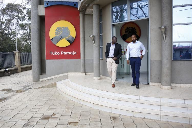 Deputy President William Ruto and Lang'ata MP Nixon Korir. [Photo: Courtesy]