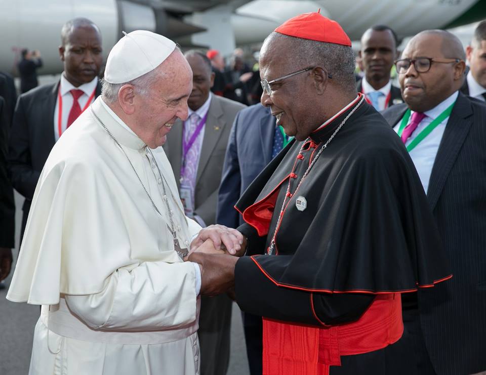 Pope Francis and Cardinal John Njue