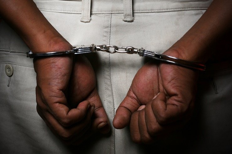 A man in handcuffs