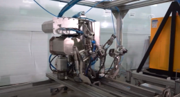 A unique robot tested at the Leningrad Nuclear Power Plant