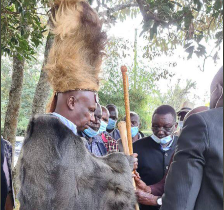 Senator Gideon Moi being installed as a Kalenjin elder. [Photo: Courtesy]
