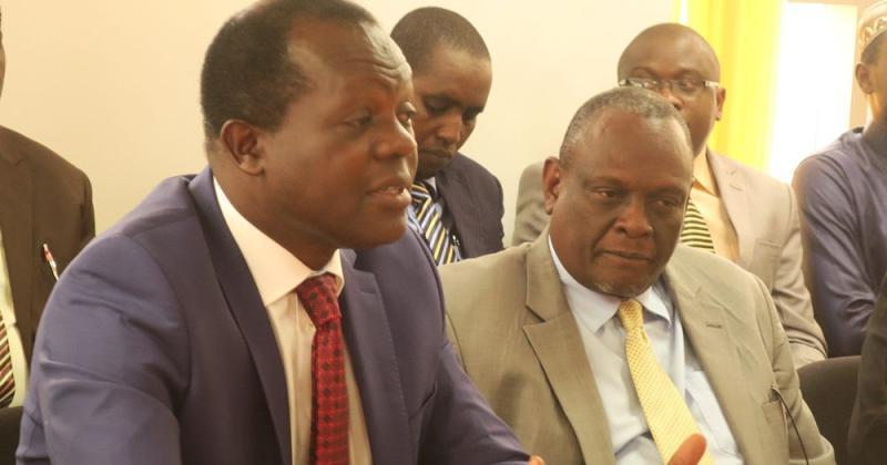Jubilee Sec Gen Raphael Tuju and Vice Chair David Murathe