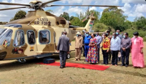 President Uhuru Kenyatta arrived at the Sagana State Lodge 