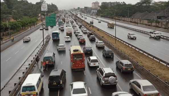 Vehicles on  Thika Road [Photo Courtesy]: