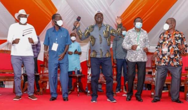 ODM Leader Raila Odinga during the BBI meeting in Kisumu County 