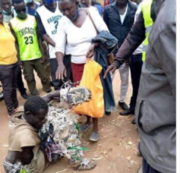Magret Atieno rescuing with son