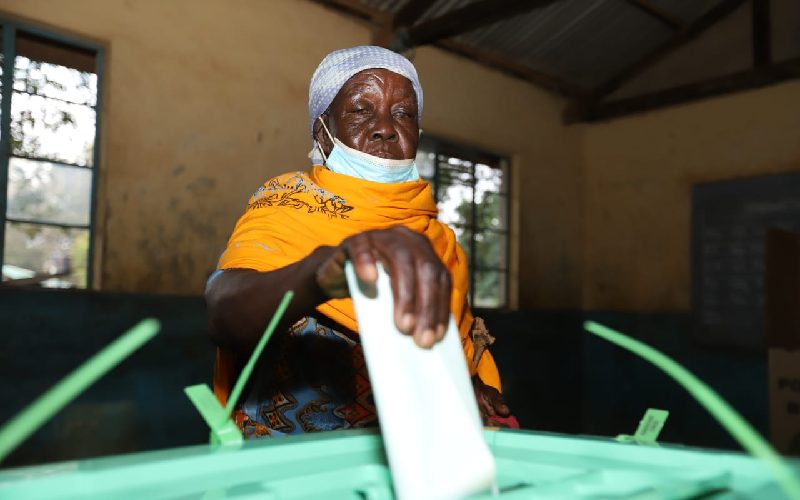A resident casts her vote in Matungu on March 4, 2021. | Courtesy| Standard|