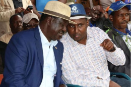 File image of ODM Leader Raila Odinga and Suna East MP Junet Mohammed. |Photo| Courtesy|