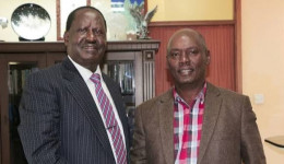 File image of ODM Leader Raila Odinga and former Kiambu Governor William Kabogo. |Photo| Courtesy|