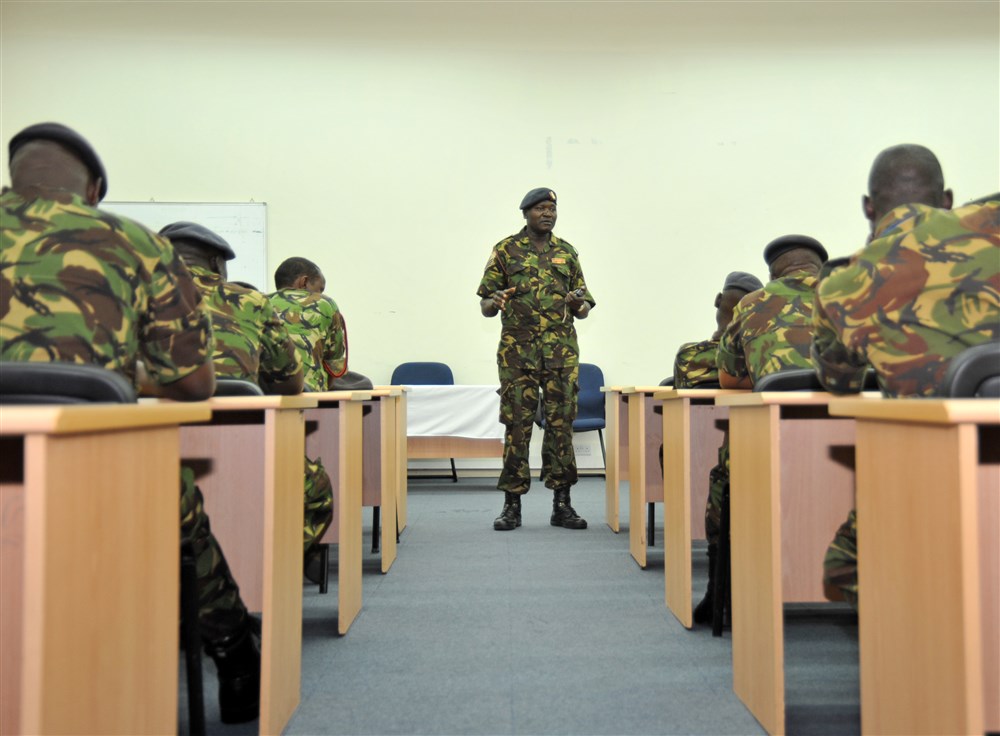KDF soldier undergo training at the Kenya Army School of Ordnance. |Photo| Courtesy|