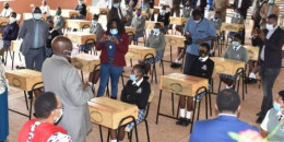 Education Cabinet Secretary George Magoha at a school in Nyeri on October 28, 2020. |Photo| Courtesy|