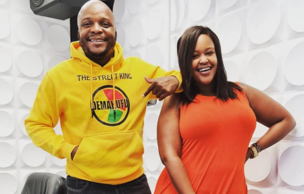 Media personality Jalang'o and his cohost Kamene Goro [Photo Courtesy: Instagram]
