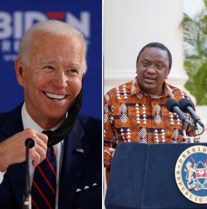 US president Joe Biden and President Uhuru Kenyatta 