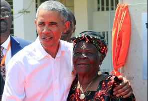 File image of 44th US President Barack Obama and his grandmother Mama Sarah Obama. |Photo| Courtesy|