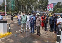 President Uhuru Kenyatta and ODM Leader Raila at the Green Park Terminus on April 1, 2021. |Courtesy| Twitter|