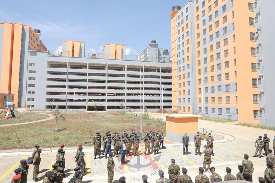 File image of KDF soldiers when they toured the Park road housing project. |Photo| Courtesy|