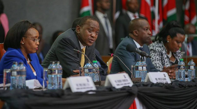 President Uhuru Kenyatta speaks during the Kenya International Investment Conference (KIICO). |Courtesy| PSCU|