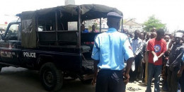 Kenyan police officer at a crime scene. |Photo| Courtesy|