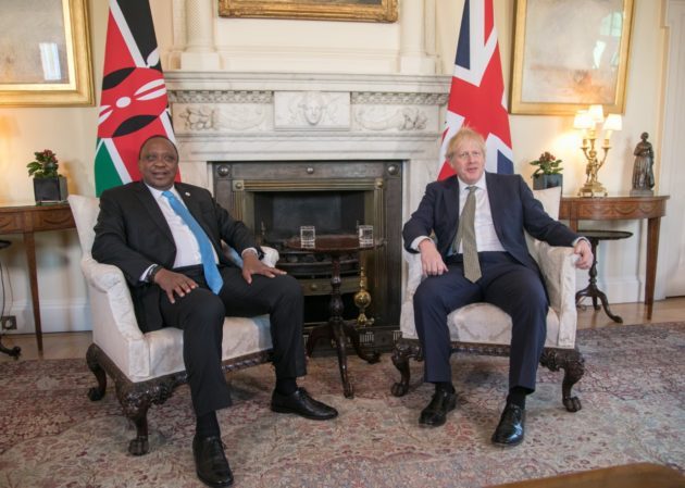 President Uhuru Kenyatta and UK PM Boris Johnson