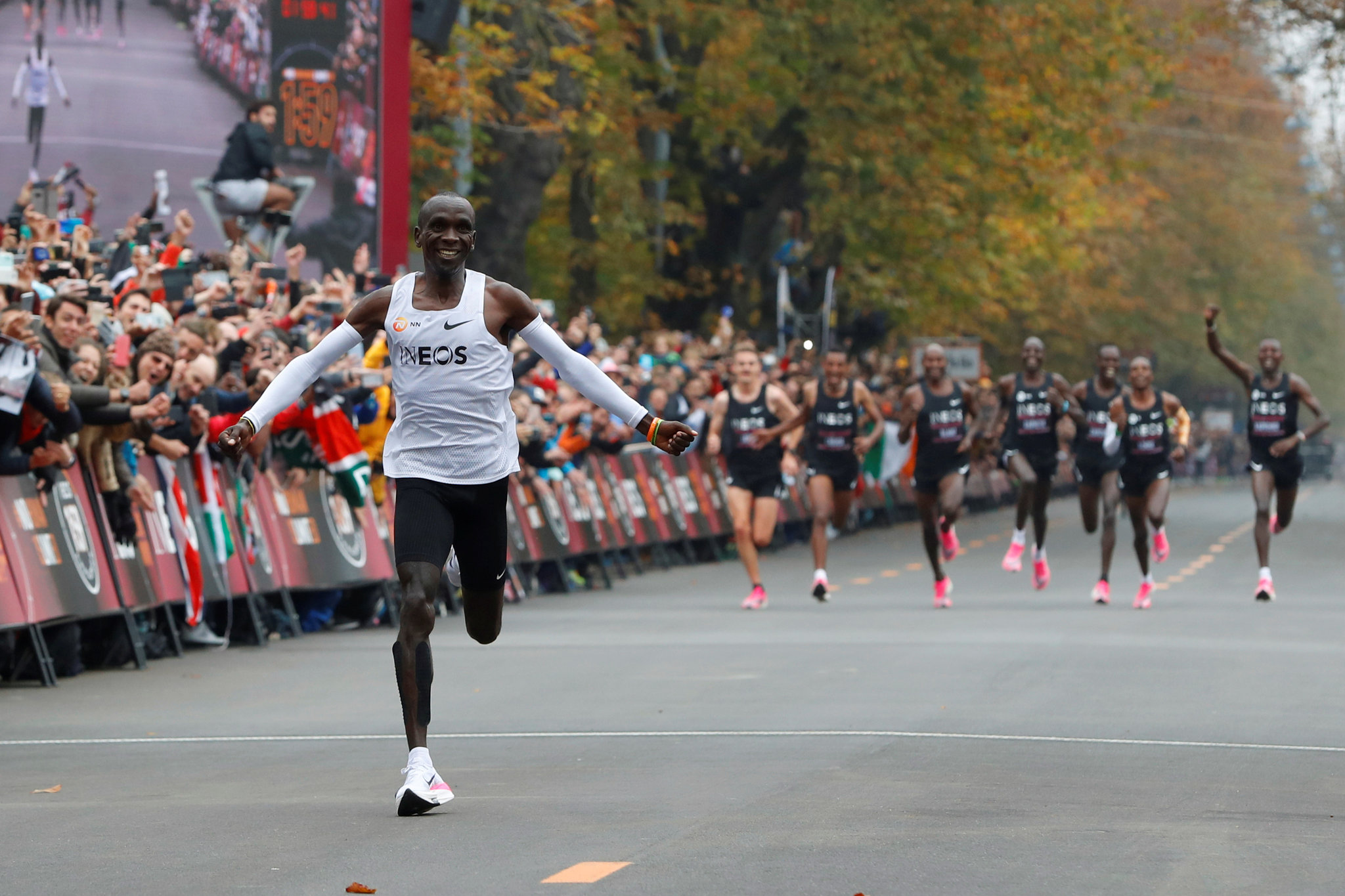Eliud Kipchoge when he won the INEOS 1:59 challenge in Vienna, Austria on October 12, 2019. |Photo| Courtesy|