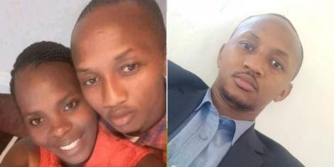 Collage image of Police constable Hudson Wakise and wife, police constable Pauline Wekesa. |Courtesy| Facebook|