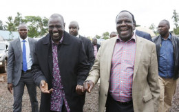 File image of Deputy President William Ruto and Kakamega Governor Wycliffe Oparanya. |Photo| Courtesy|