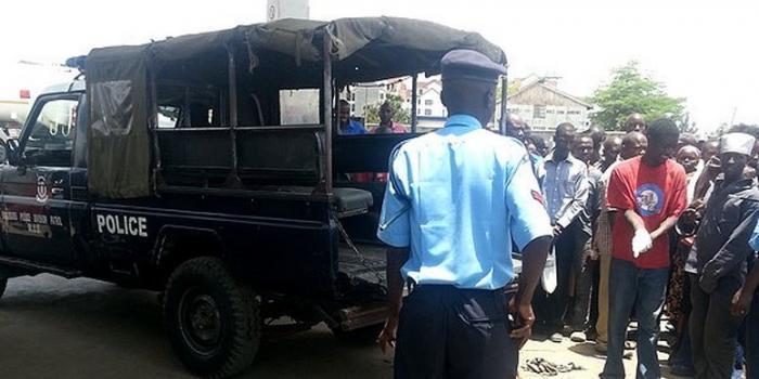 A Kenyan police officer at a crime scene. |Photo| Courtesy|