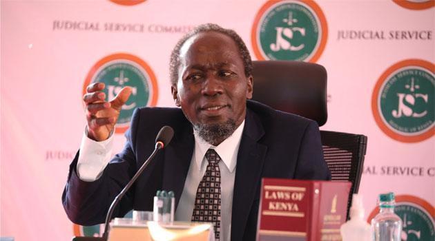Labour Court Judge Njagi Marete is interviewed for the position of Chief Justice on April 15, 2021. |Photo| Courtesy|