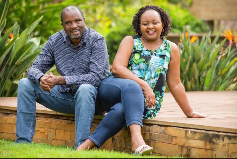 Kirinyaga Governor Anne Waiguru (right) and her husband and lawyer Kamotho Waiganjo (left). |Photo| Courtesy|