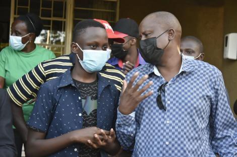 Kyeni MP Kanini Kega poses for a photo with his son Mathenge Imani Gachuiri on Thursday, April 15, 2021. |Courtesy| Facebook|
