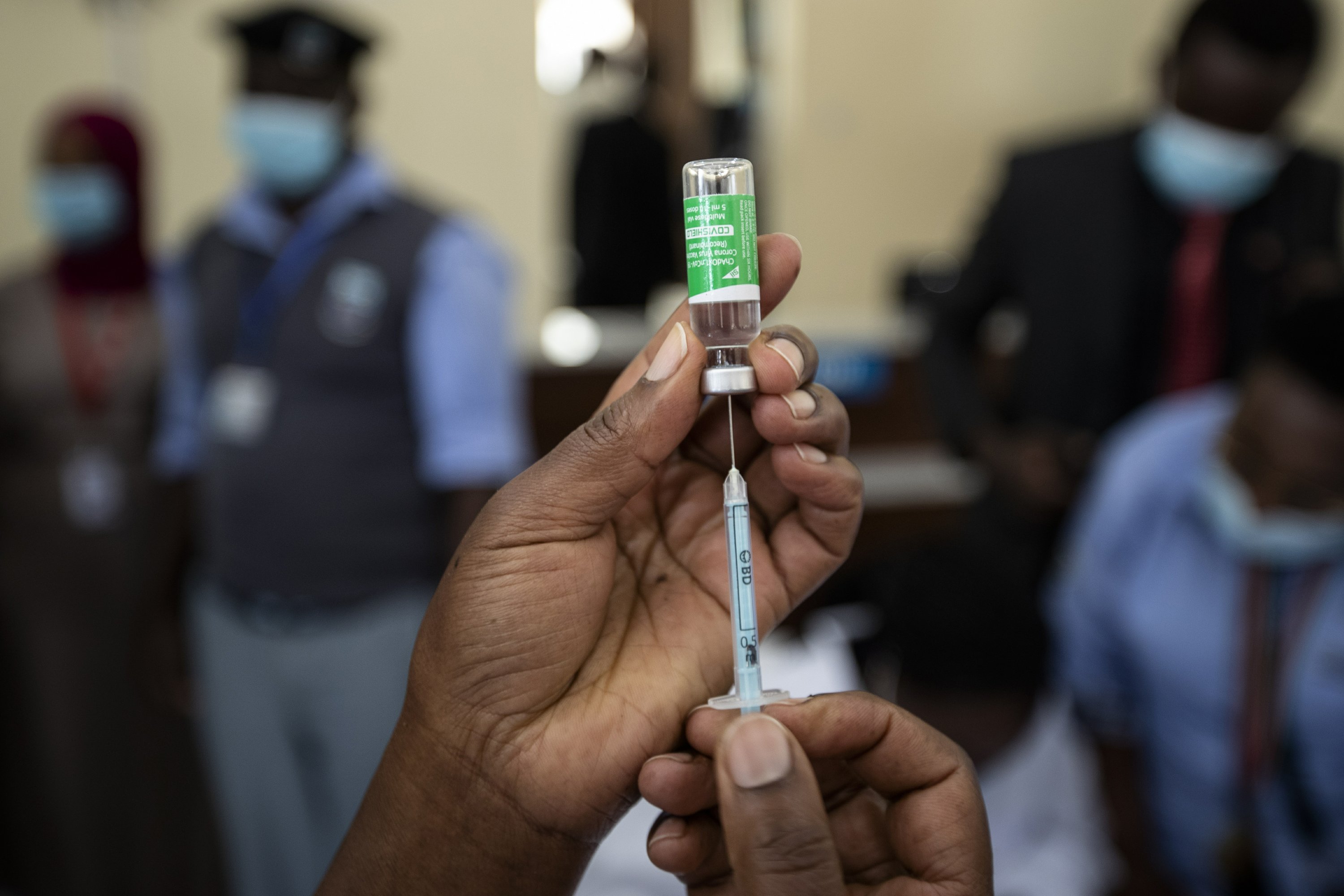 A medical practitioner administers a Covid-19 vaccine. |Photo| Courtesy|