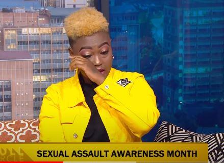 Switch Presenter Nana Owiti tearing up during an interview on April 19, 2021. |Courtesy| YouTube|