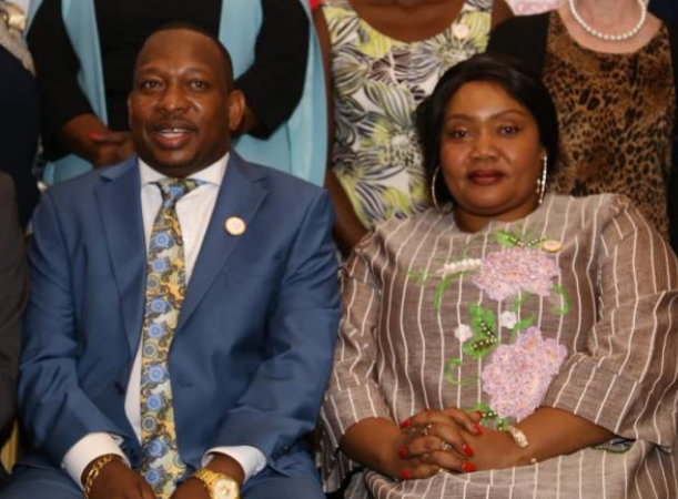 Mike Sonko and his wife Primrose Mbuvi 