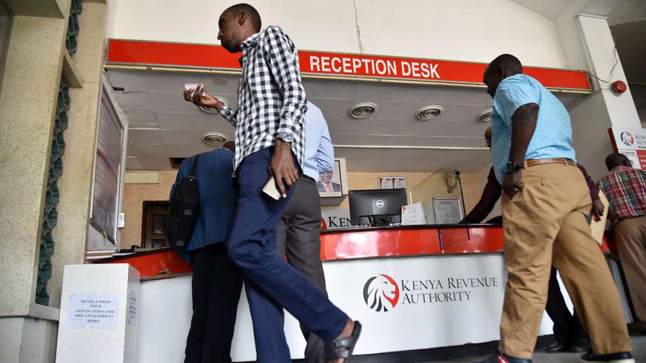 Kenyans at a KRA reception desk. |Photo| Courtesy|