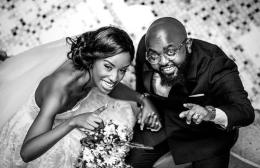 Musician Moji Short Baba and wife Nyawira Gachugi. |Courtesy| Twitter|
