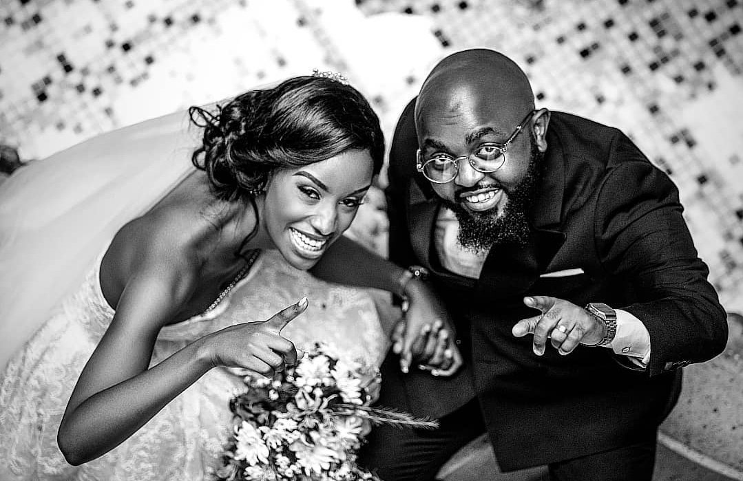Musician Moji Short Baba and wife Nyawira Gachugi. |Courtesy| Twitter|