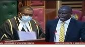 A collage image of Kiharu MP Ndindi Nyoro and National Assembly Speaker Justin Muturi. |Photo| Courtesy|