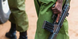A Kenyan police officer holding a gun. |Photo| Courtesy|
