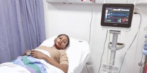 Citizen TV's Zora actress Brenda Michelle 'Alma' in hospital. |Photo| Courtesy|