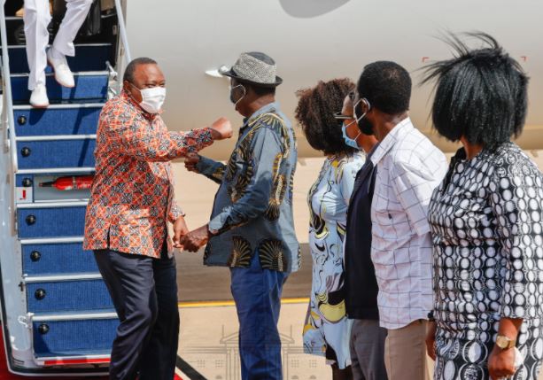 President Uhuru Kenyatta Lands in Kisumu County ahead of Madaraka Day Celebrations 