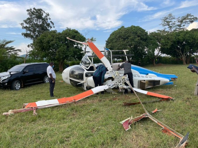 Helicopter that had dropped off Raila Odinga crashed